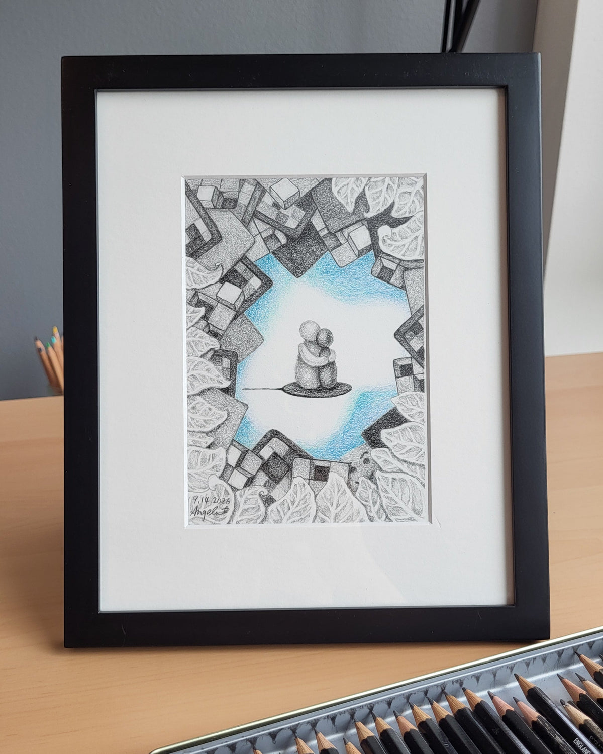 "I'm Here" 5in x 7in framed