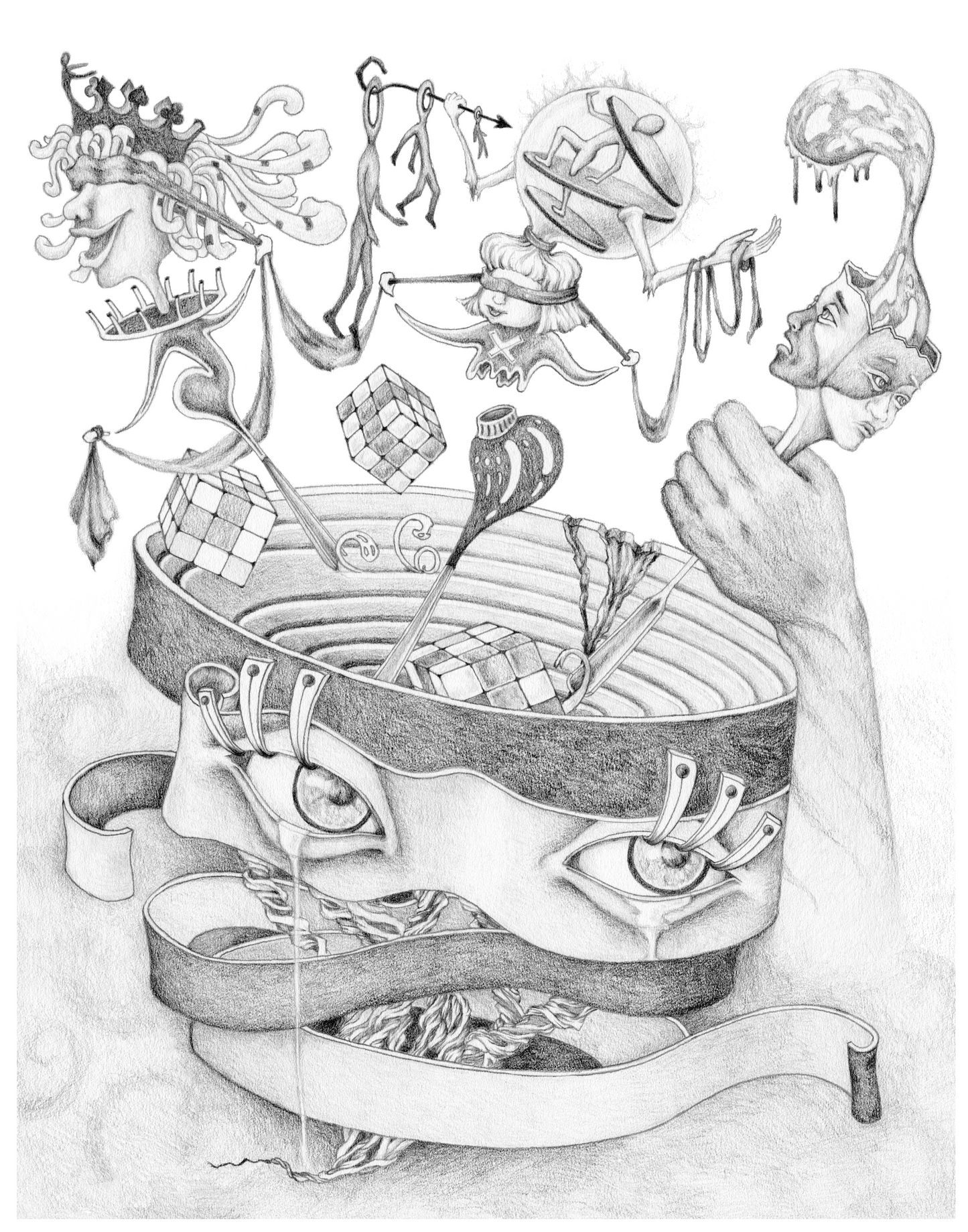 "Carving My Way" 11in x 14in framed