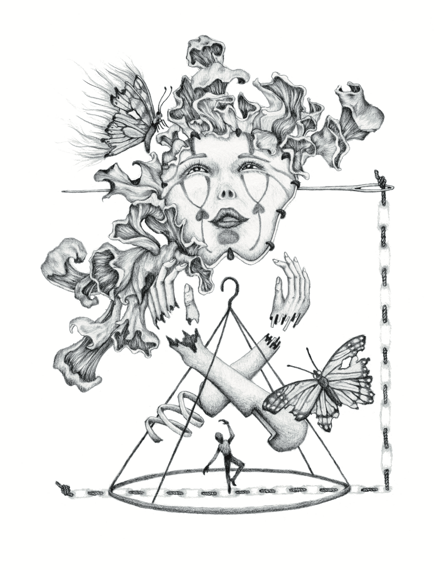 "Delusional" 9in x 12in framed