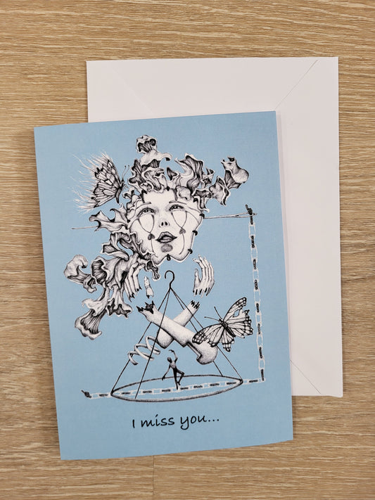 "I miss you" Greeting Card