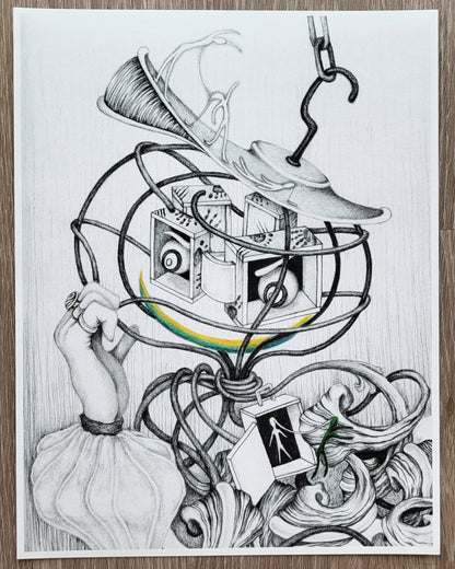 "The Naughty Prisoner" Art Print