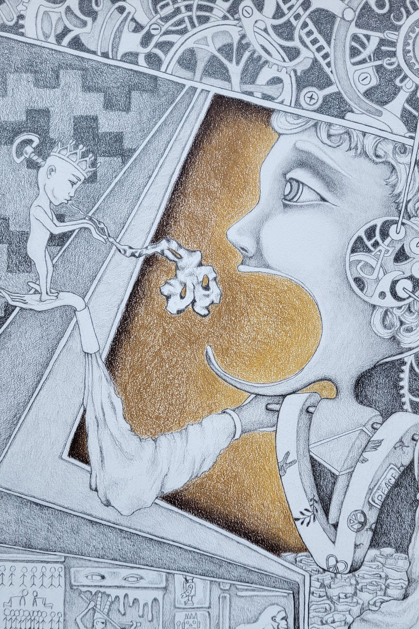 "Genesis" 11in x 14in framed