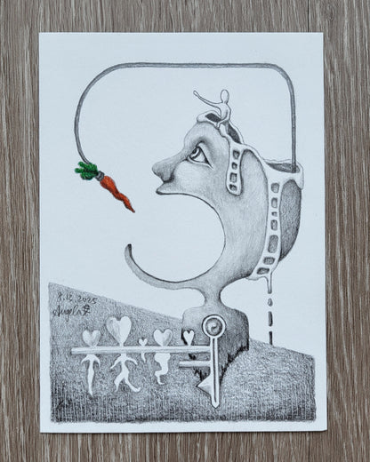 "Motivation" 5in x 7in framed