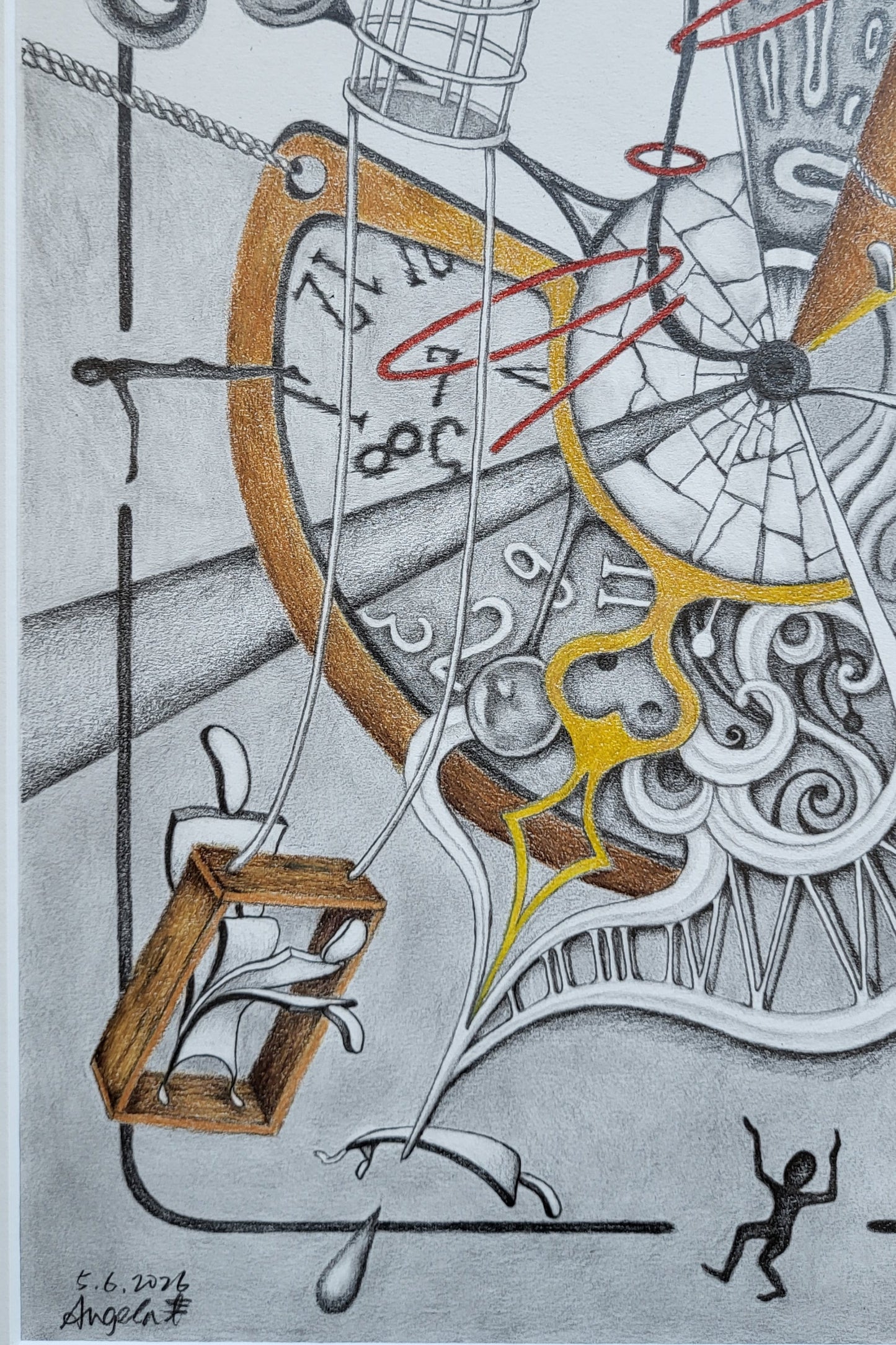 "Fractured Time" 11in x 14in framed