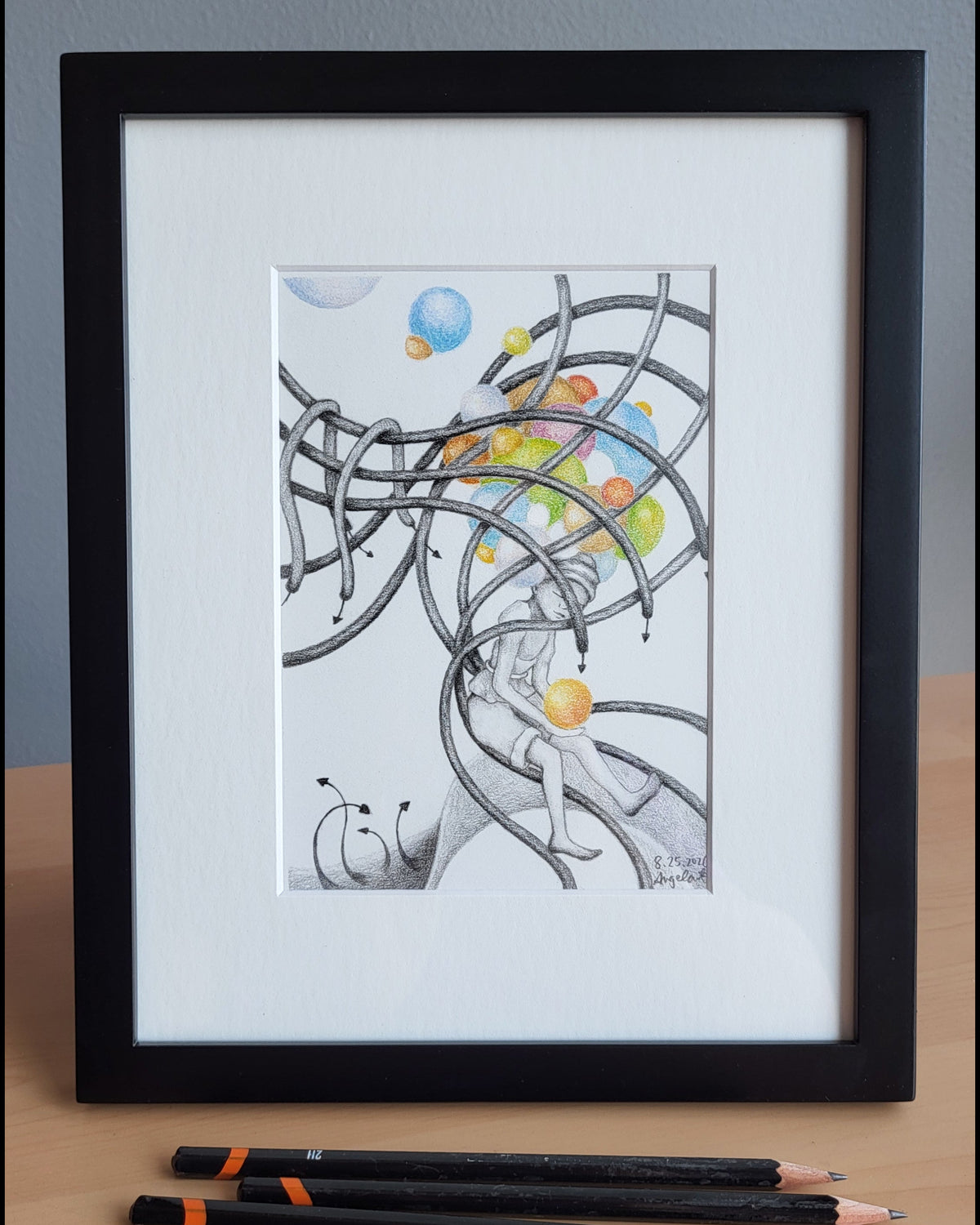 "The Visionary" 5in x 7in framed