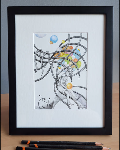 "The Visionary" 5in x 7in framed