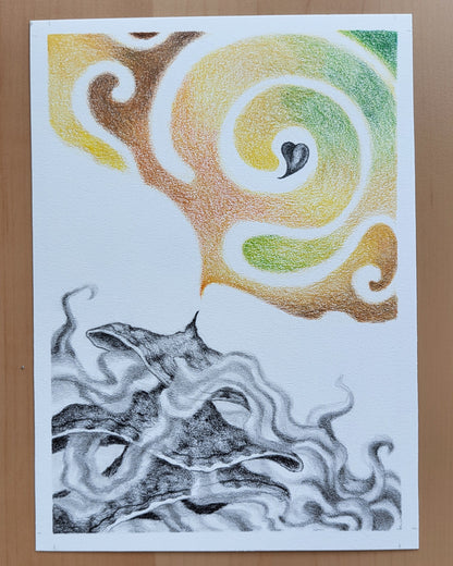 "Duality" 5in x 7in framed
