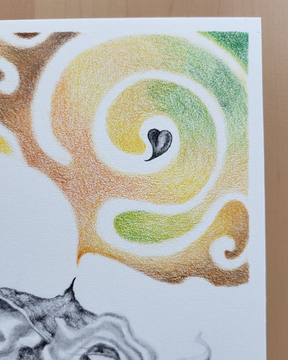 "Duality" 5in x 7in framed