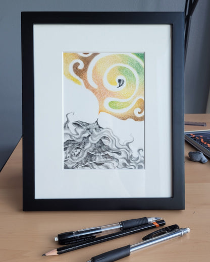 "Duality" 5in x 7in framed