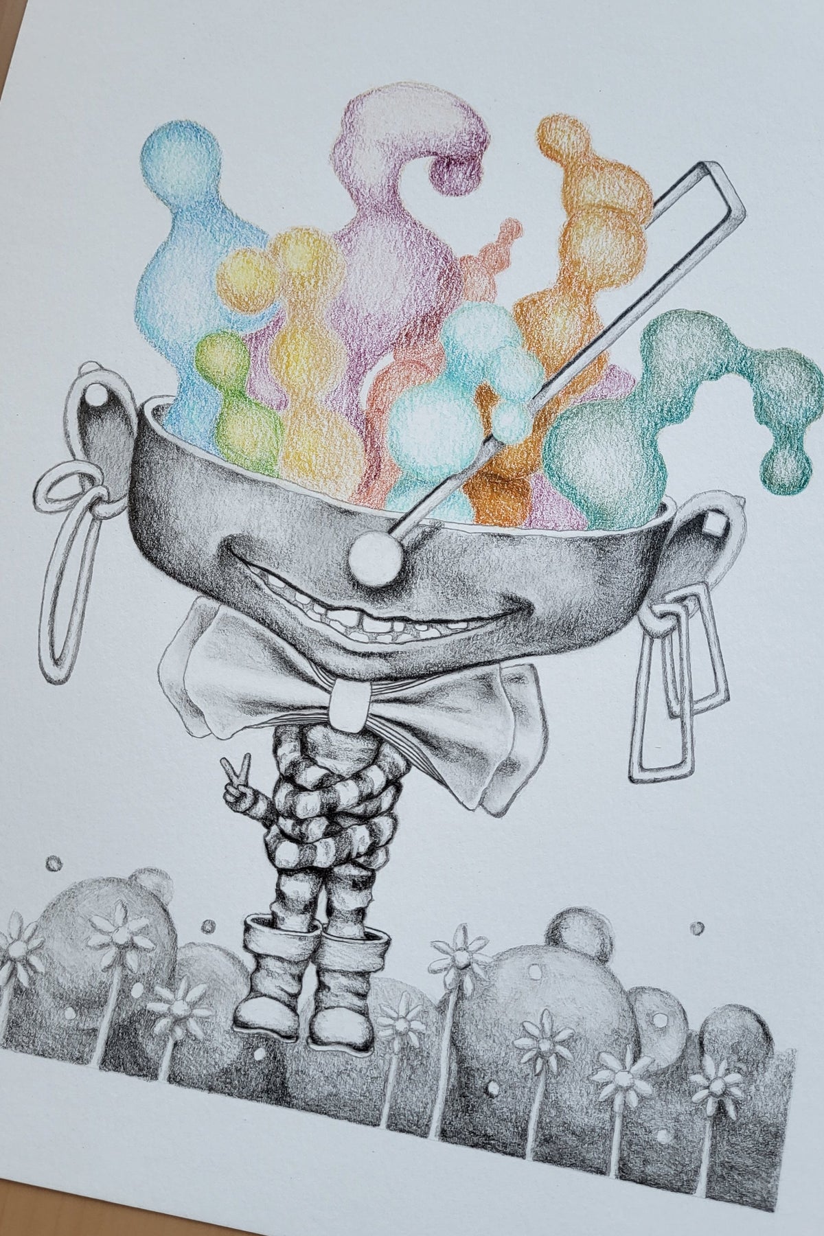 "The Art of Scheming" 8in x 10in framed
