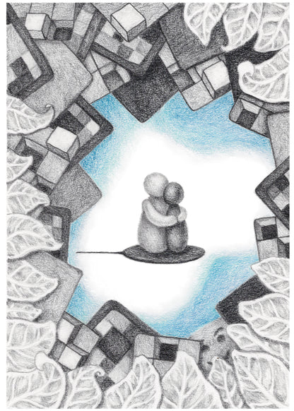 "I'm Here" 5in x 7in framed
